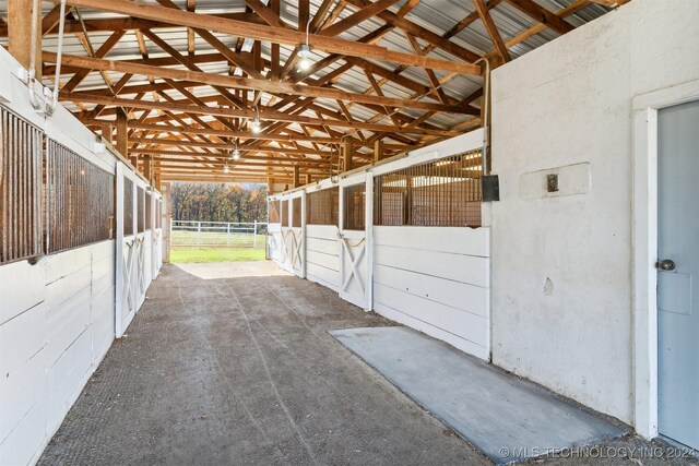 view of horse barn