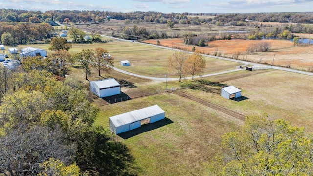 bird's eye view featuring a rural view