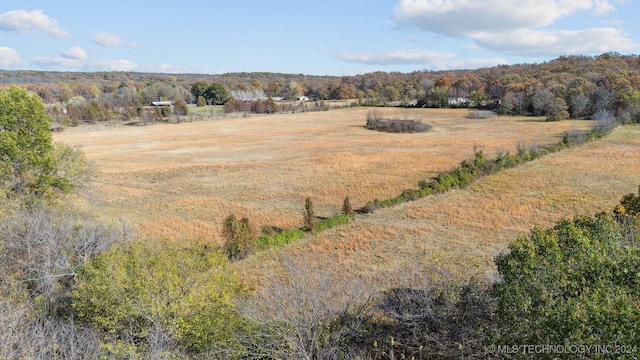 bird's eye view with a rural view