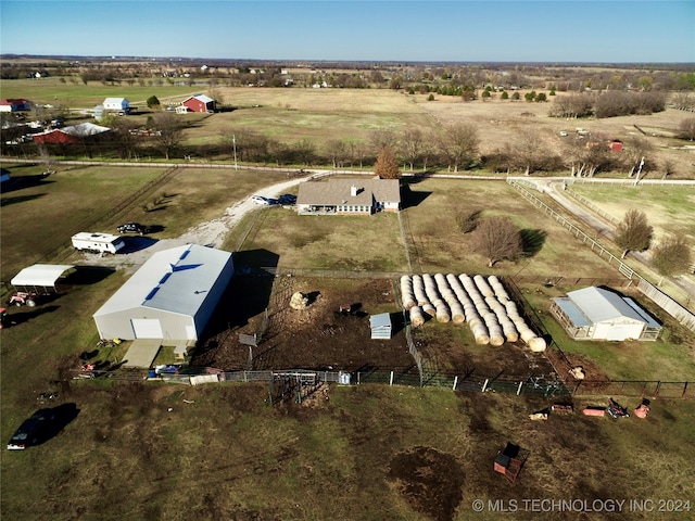 bird's eye view featuring a rural view