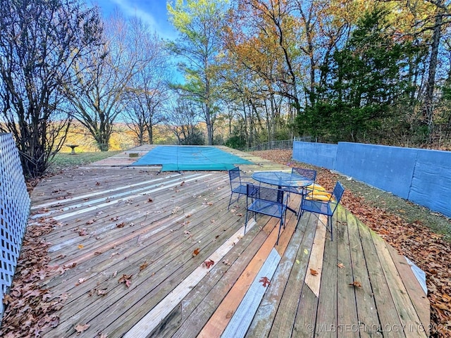 view of wooden terrace