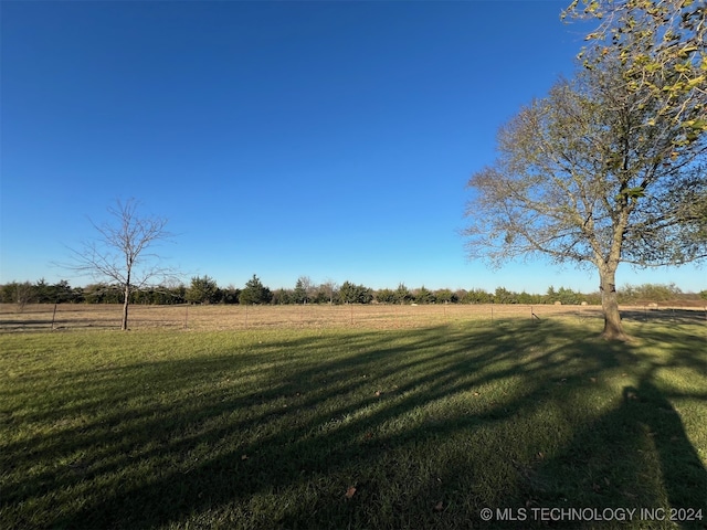 view of yard featuring a rural view