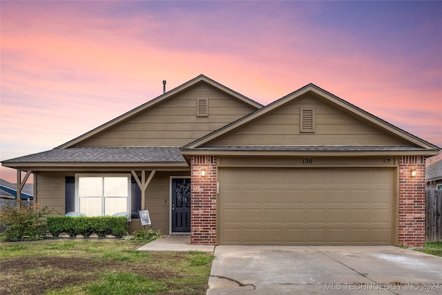 view of front of house featuring a garage