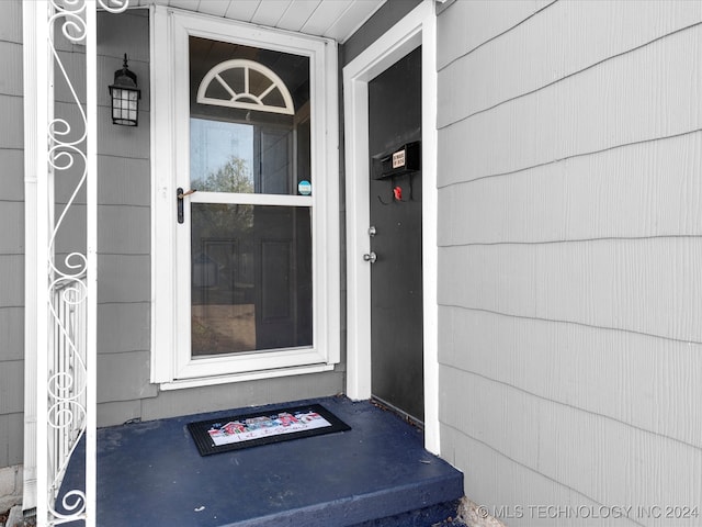 view of doorway to property