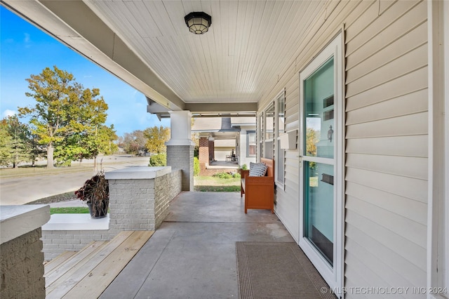 view of patio with covered porch