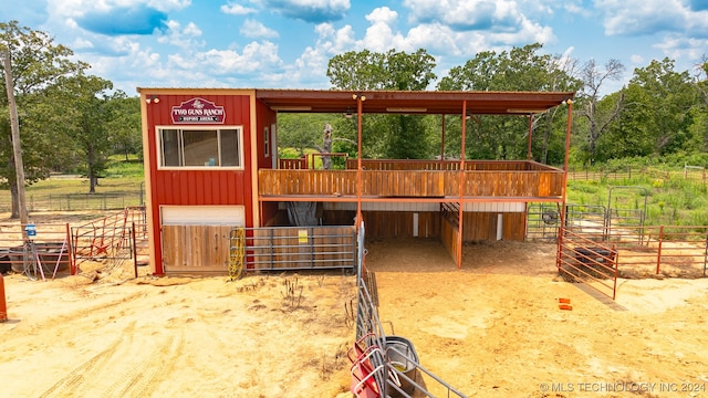 exterior space with a rural view