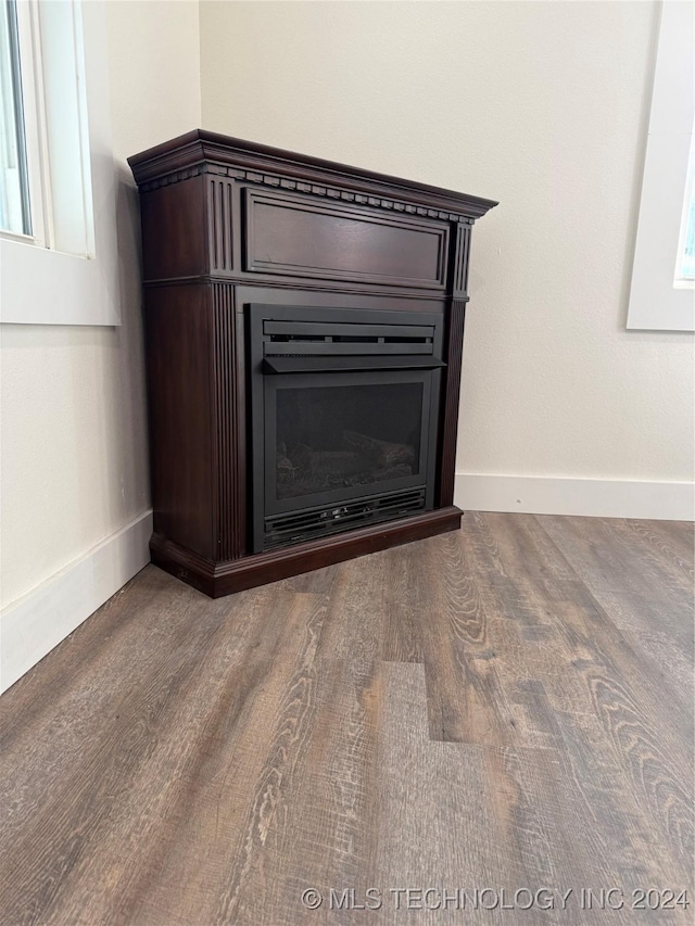 interior details with hardwood / wood-style flooring