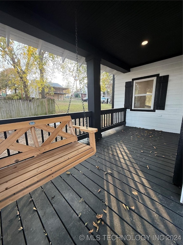 view of wooden terrace