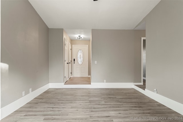 entrance foyer featuring light hardwood / wood-style floors