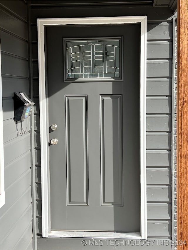 view of doorway to property