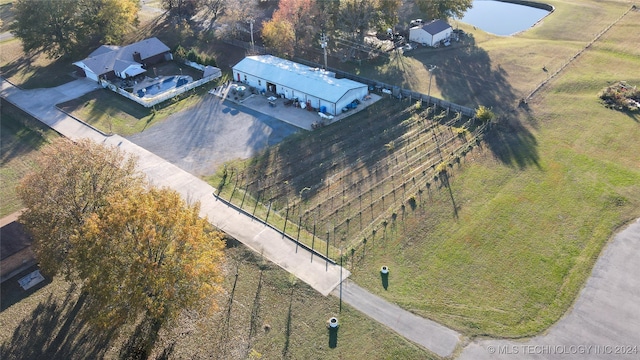 drone / aerial view featuring a rural view