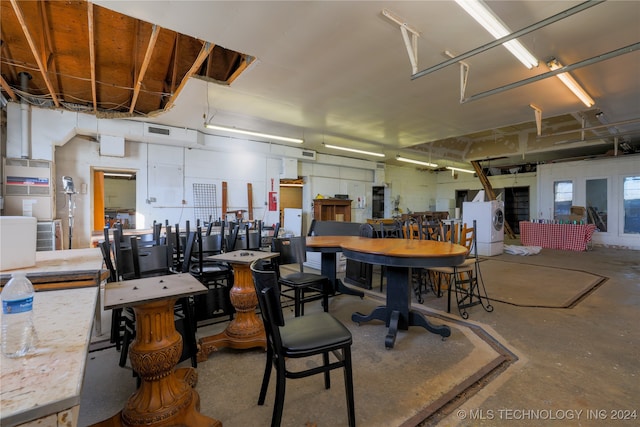 interior space featuring concrete flooring