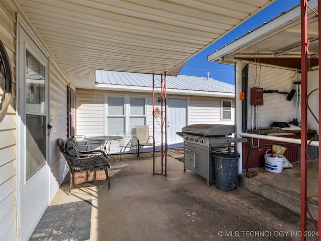 view of patio / terrace featuring area for grilling