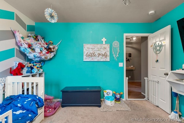 bedroom with carpet flooring