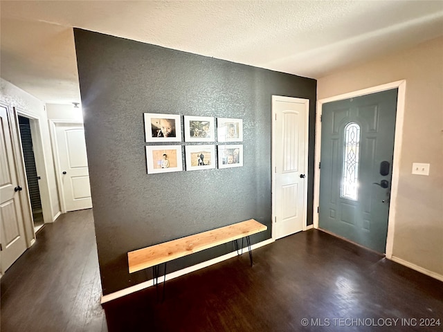 entryway featuring dark hardwood / wood-style floors