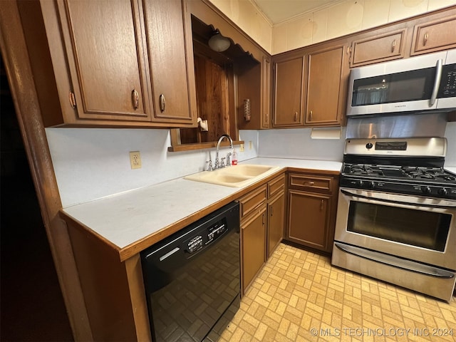 kitchen with stainless steel appliances and sink