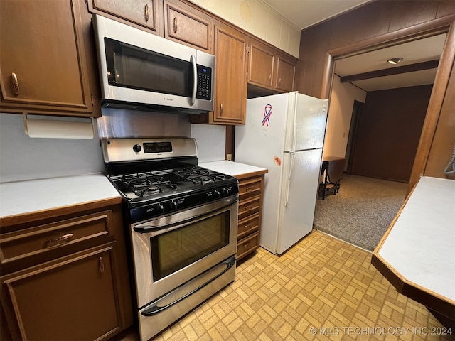 kitchen with stainless steel appliances