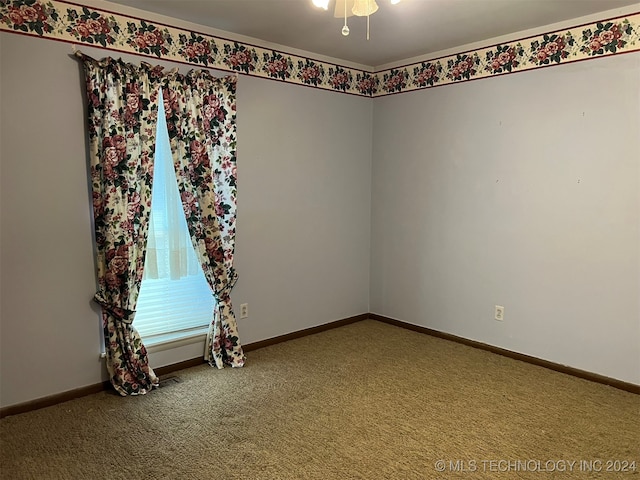 view of carpeted empty room