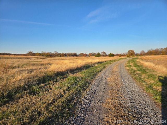 view of street featuring a rural view