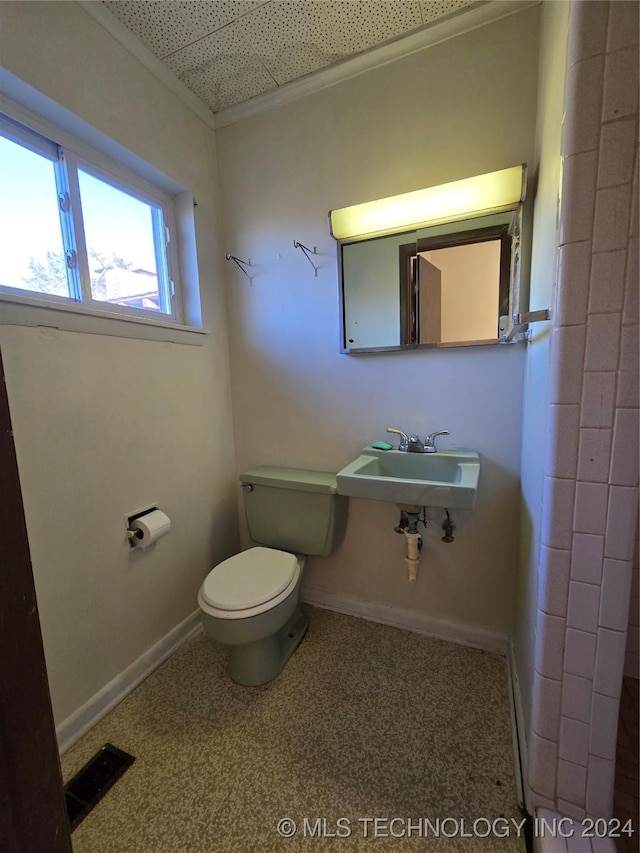 bathroom with sink and toilet