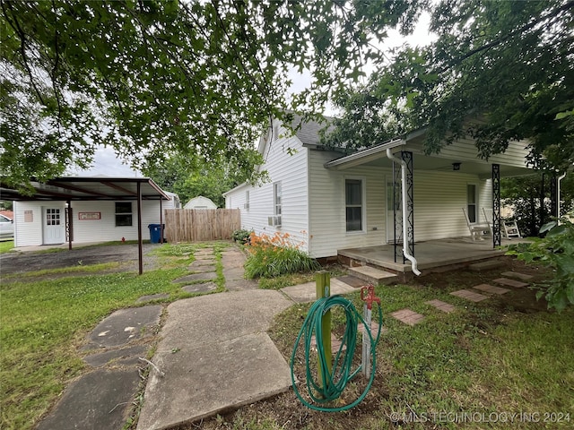 exterior space featuring covered porch