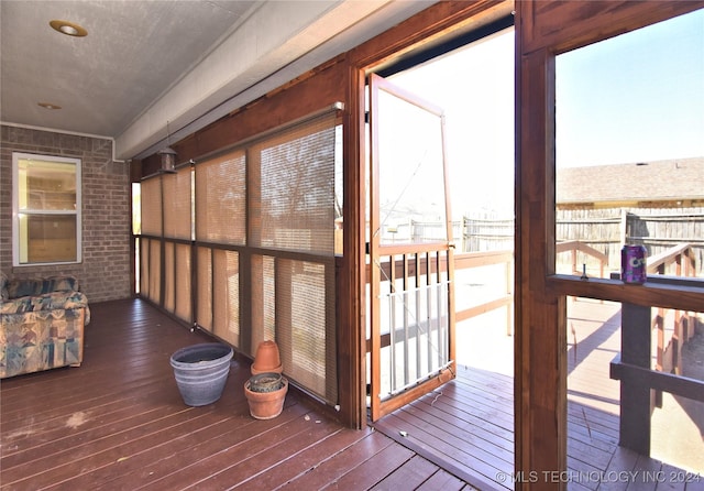 view of sunroom / solarium