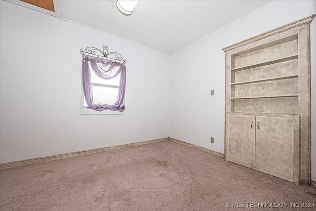 unfurnished room with carpet floors