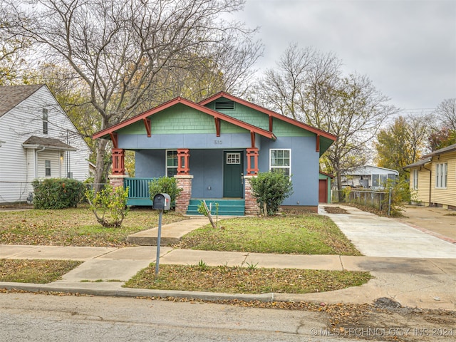 view of front of home with a porch