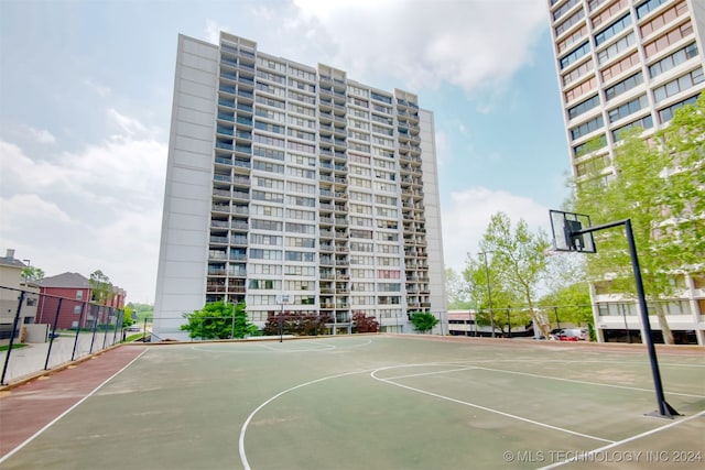 view of basketball court