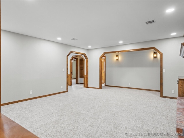 interior space with light colored carpet