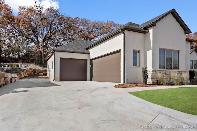 view of property exterior featuring a garage