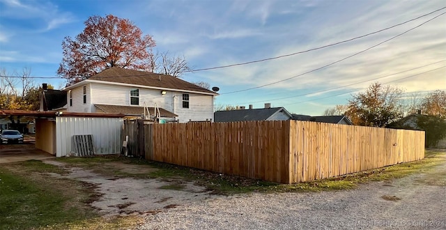 view of property exterior