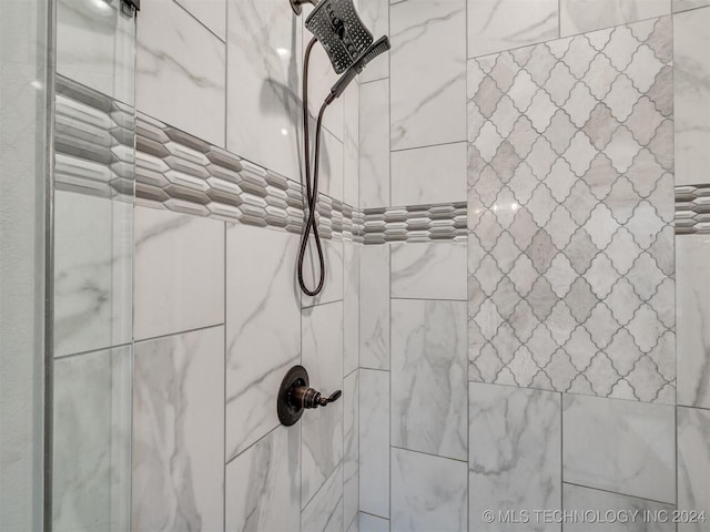 details with tiled shower