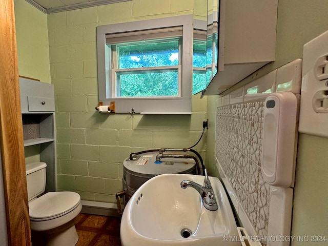 bathroom with toilet and sink