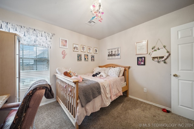 view of carpeted bedroom