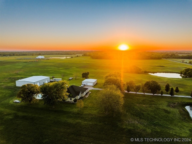23220 E 121st St S, Broken Arrow, OK 74014 - overview of rural landscape featuring a nearby body of water