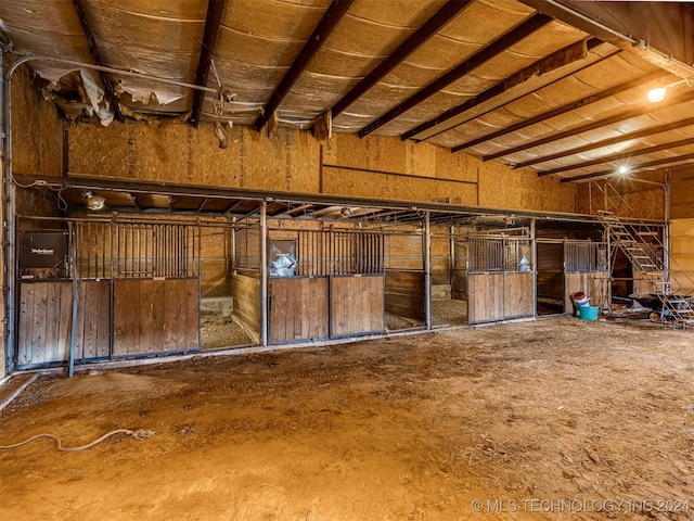 view of horse barn