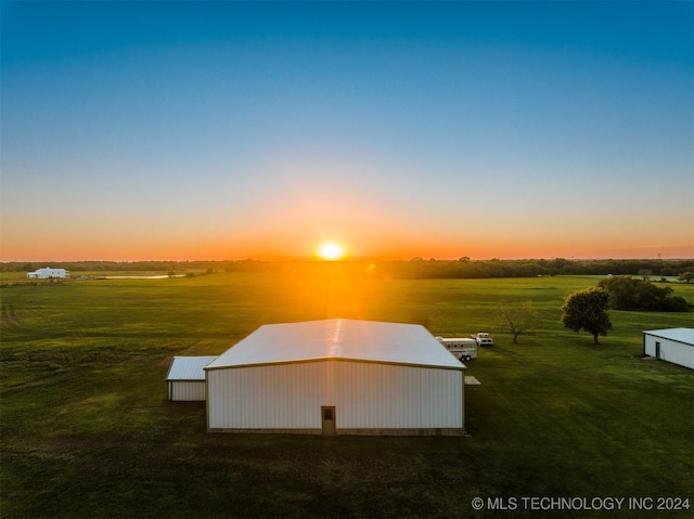 exterior space with a rural view