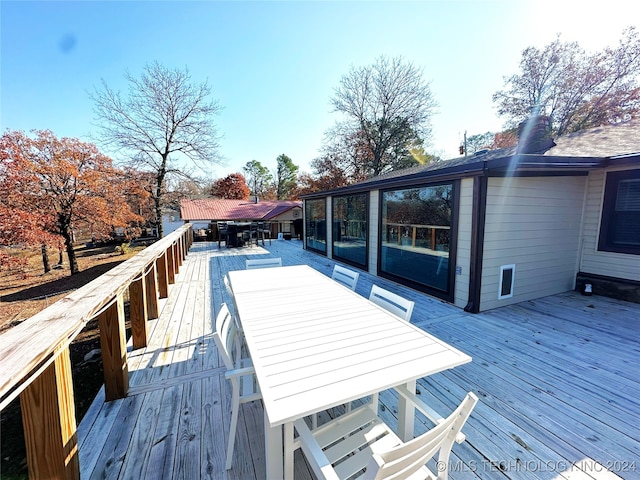 view of wooden terrace