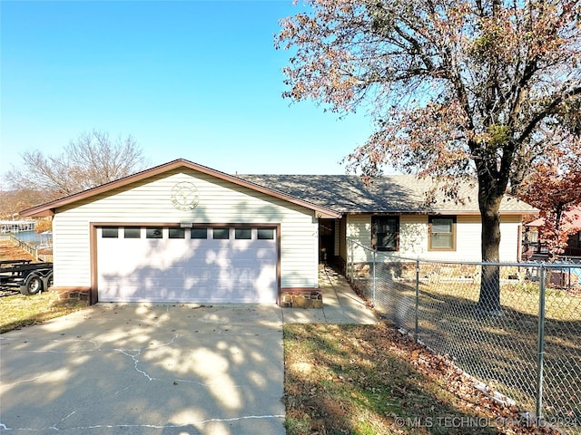 ranch-style house with a garage