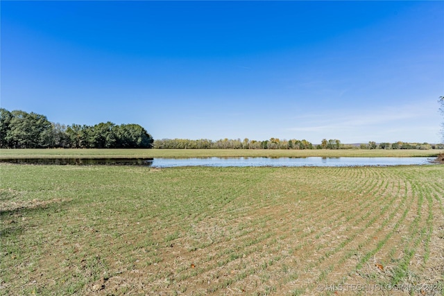 view of yard featuring a water view