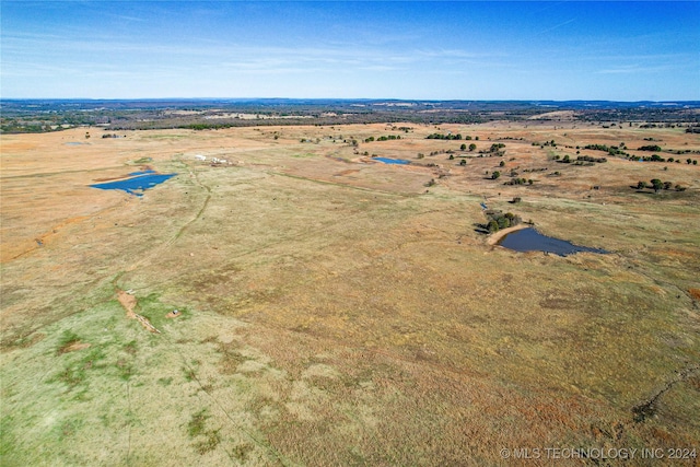 aerial view with a rural view