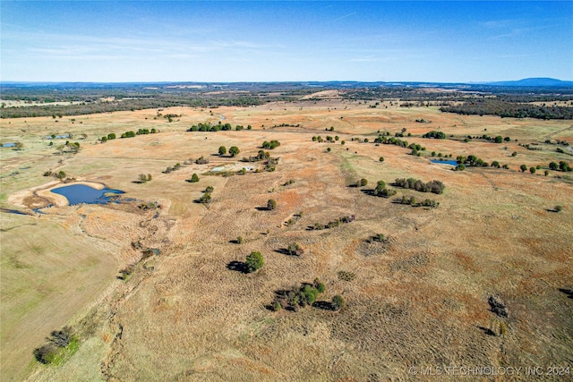 bird's eye view with a rural view