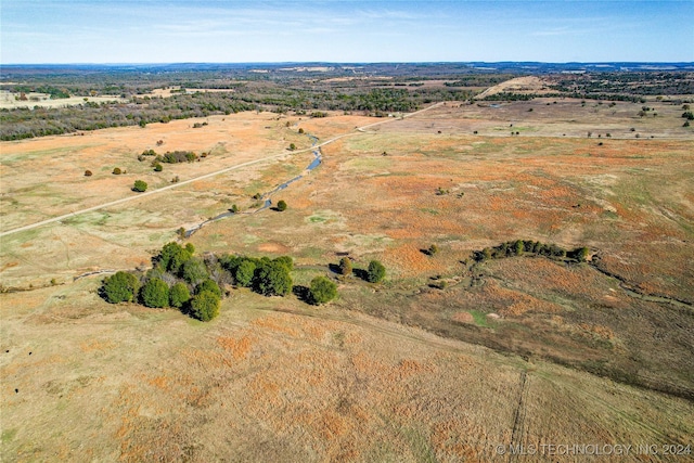 drone / aerial view with a rural view