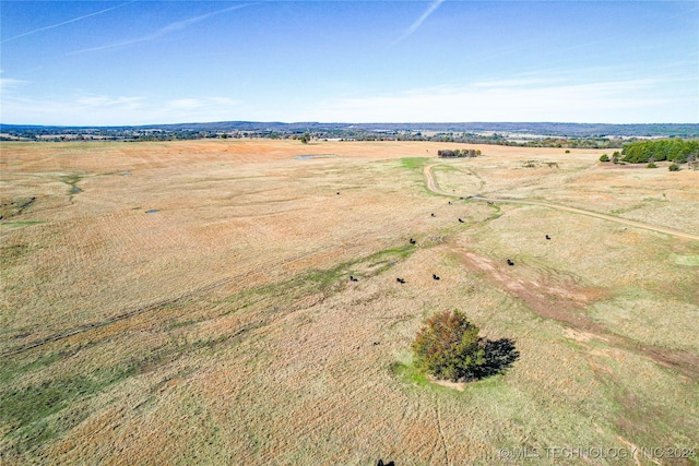 drone / aerial view with a rural view