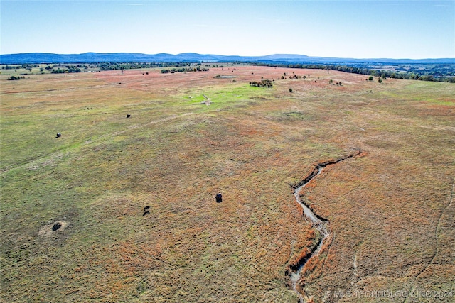 drone / aerial view with a mountain view