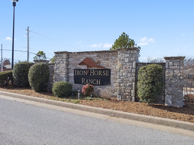 view of community sign