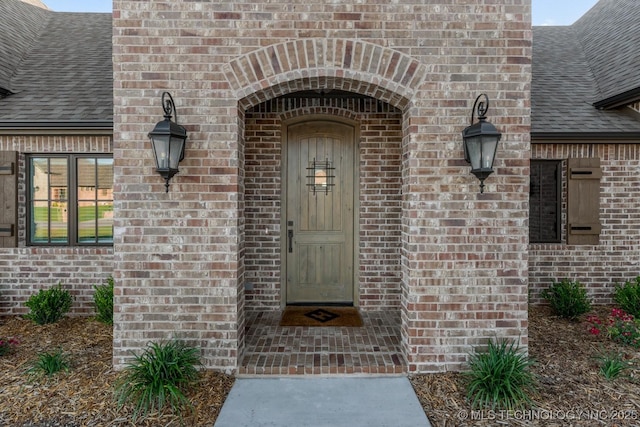 17413 S 52nd E Ave, Bixby, OK 74008 - property entrance featuring brick siding and roof with shingles