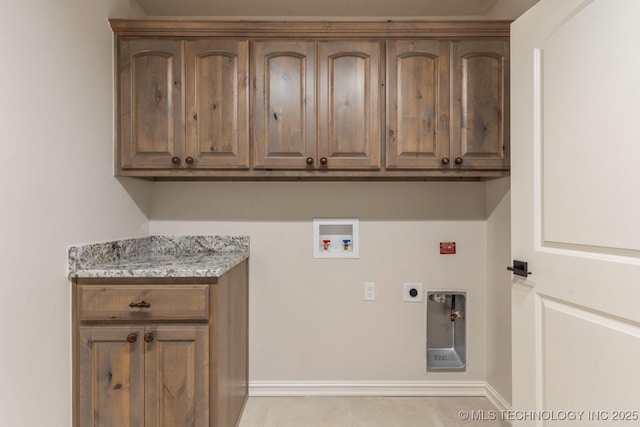 17413 S 52nd E Ave, Bixby, OK 74008 - washroom with hookup for a washing machine, cabinet space, electric dryer hookup, and baseboards