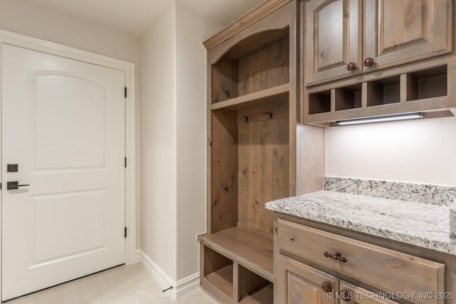 17413 S 52nd E Ave, Bixby, OK 74008 - mudroom featuring light tile patterned floors and baseboards